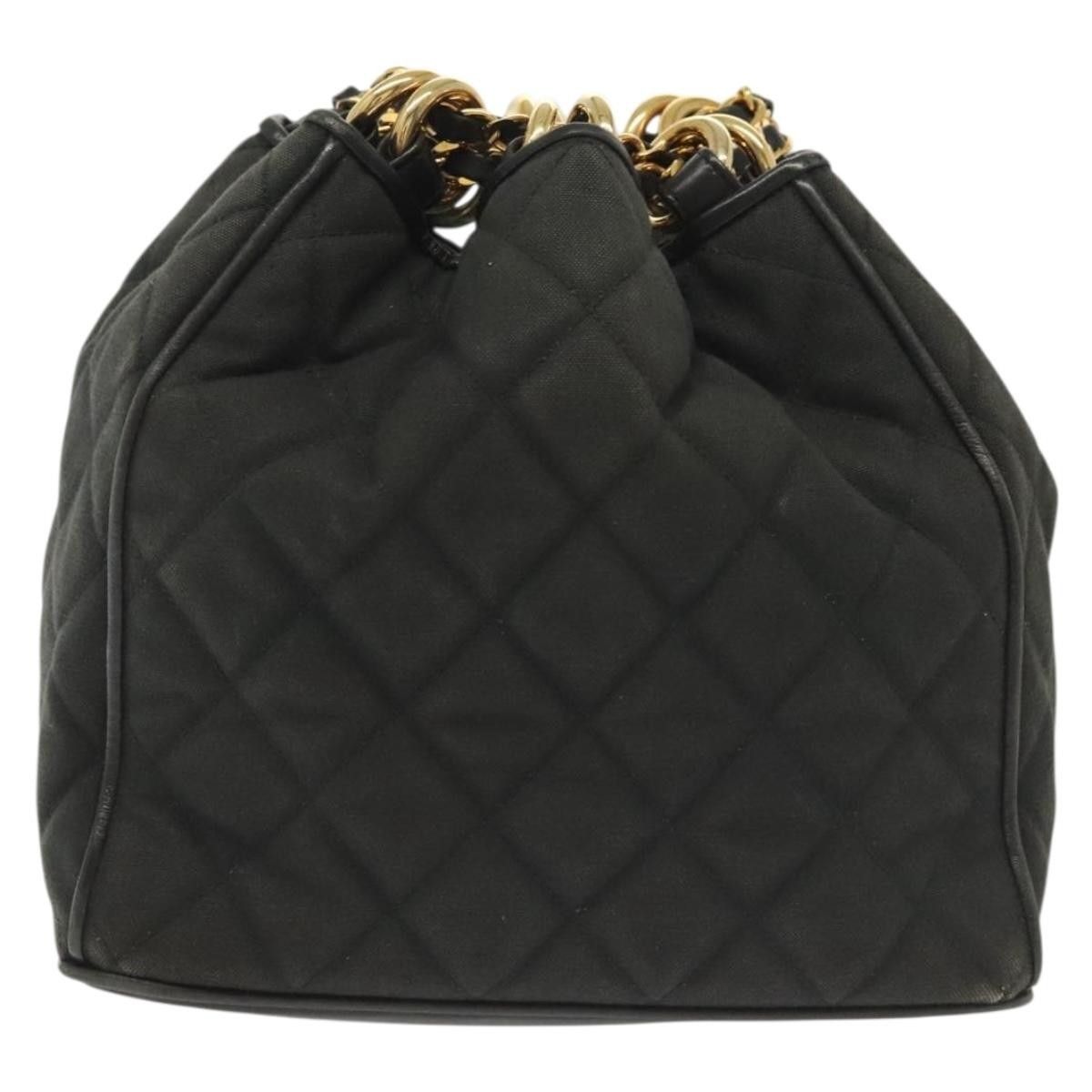 Chanel Chanel Vintage Drawstring Chain Bucket Bag Quilted Canvas Size ONE SIZE - 2 Thumbnail