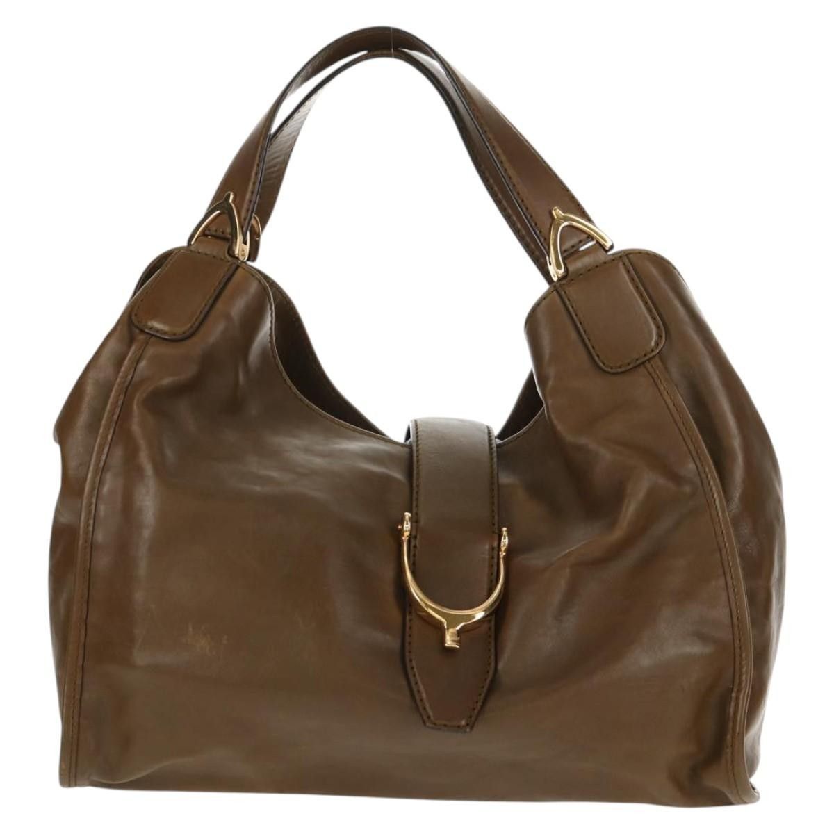 Gucci Gucci Soft Stirrup Tote Leather Size ONE SIZE - 18 Thumbnail