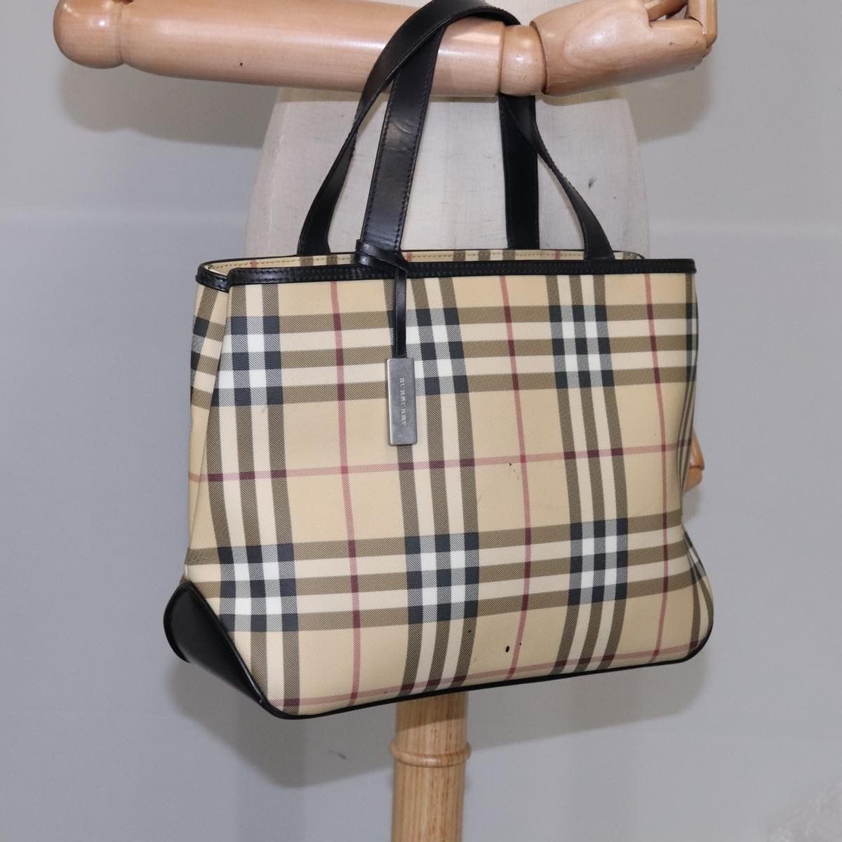 Burberry Burberry Nova Check Tote Canvas and Leather Size ONE SIZE - 13 Thumbnail