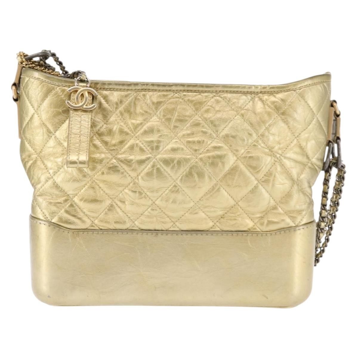 Chanel Chanel Gabrielle Hobo Quilted Metallic Aged Calfskin Size ONE SIZE - 22 Thumbnail