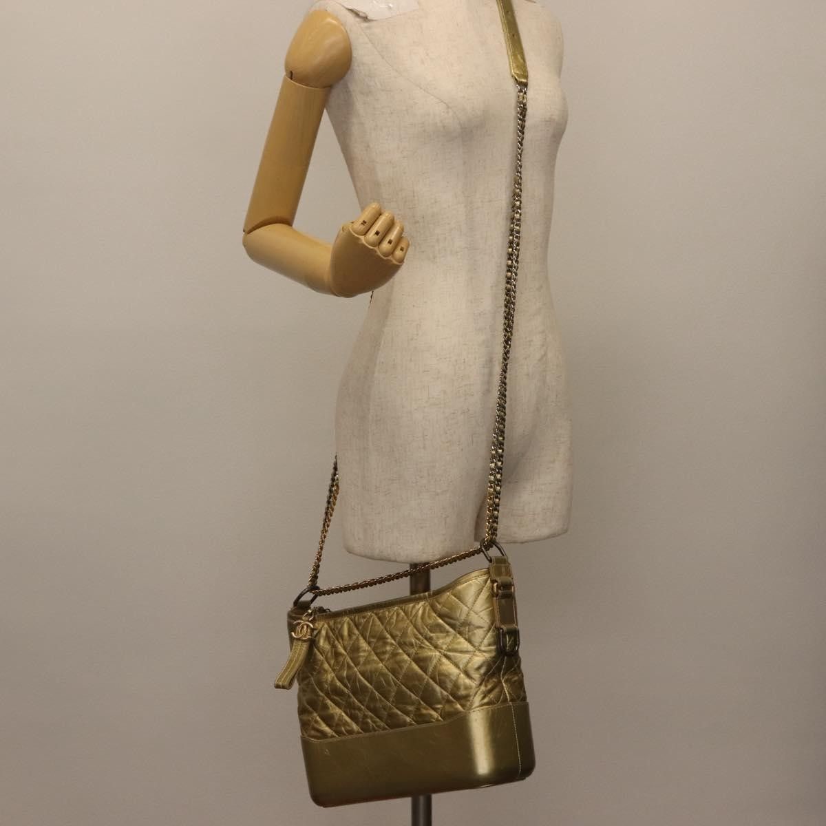 Chanel Chanel Gabrielle Hobo Quilted Metallic Aged Calfskin Size ONE SIZE - 14 Thumbnail