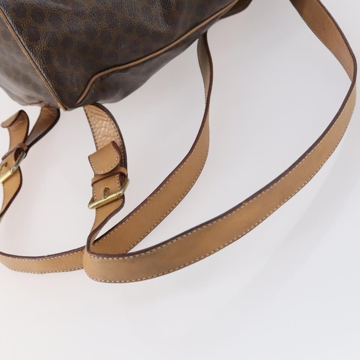 Celine Celine Vintage Drawstring Flap Backpack Macadam Coated Canvas Size ONE SIZE - 8 Thumbnail