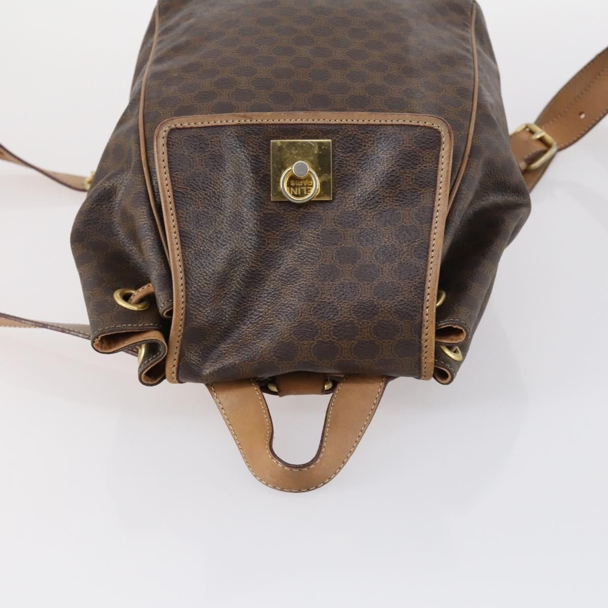 Celine Celine Vintage Drawstring Flap Backpack Macadam Coated Canvas Size ONE SIZE - 20 Thumbnail