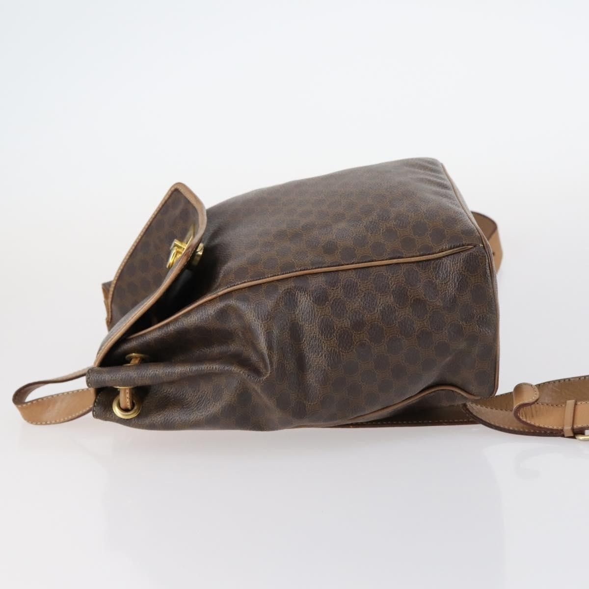 Celine Celine Vintage Drawstring Flap Backpack Macadam Coated Canvas Size ONE SIZE - 4 Thumbnail