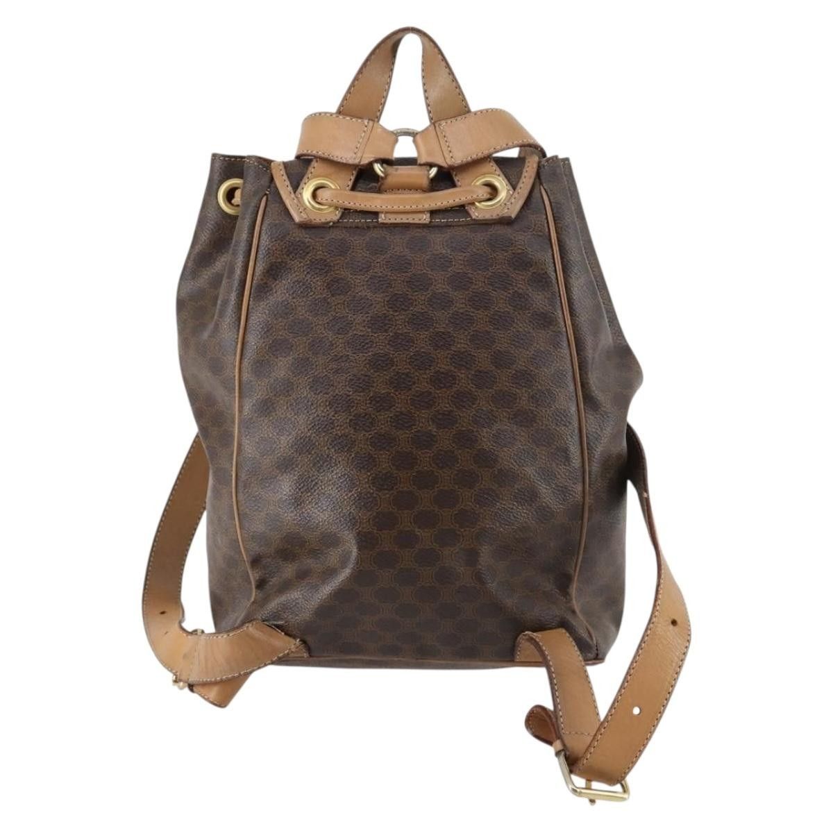 Celine Celine Vintage Drawstring Flap Backpack Macadam Coated Canvas Size ONE SIZE - 2 Thumbnail
