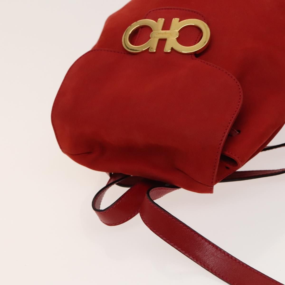 Salvatore Ferragamo Salvatore Ferragamo Gancini Flap Drawstring Suede Size ONE SIZE - 18 Thumbnail