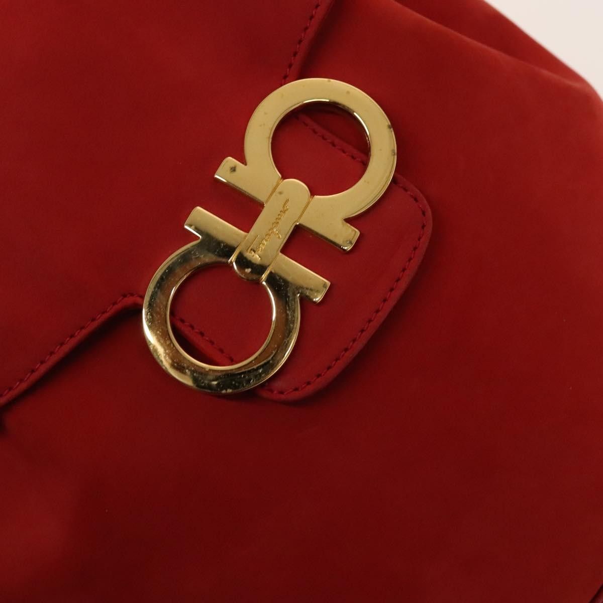 Salvatore Ferragamo Salvatore Ferragamo Gancini Flap Drawstring Suede Size ONE SIZE - 16 Thumbnail