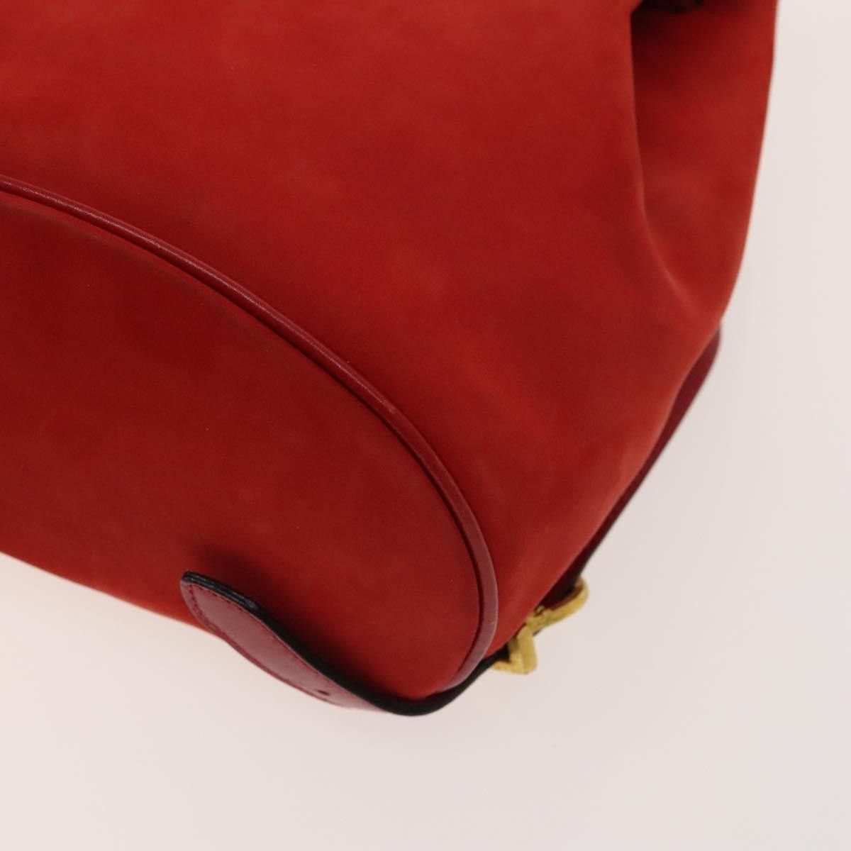 Salvatore Ferragamo Salvatore Ferragamo Gancini Flap Drawstring Suede Size ONE SIZE - 10 Thumbnail