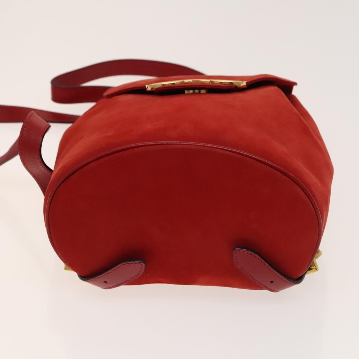 Salvatore Ferragamo Salvatore Ferragamo Gancini Flap Drawstring Suede Size ONE SIZE - 21 Thumbnail