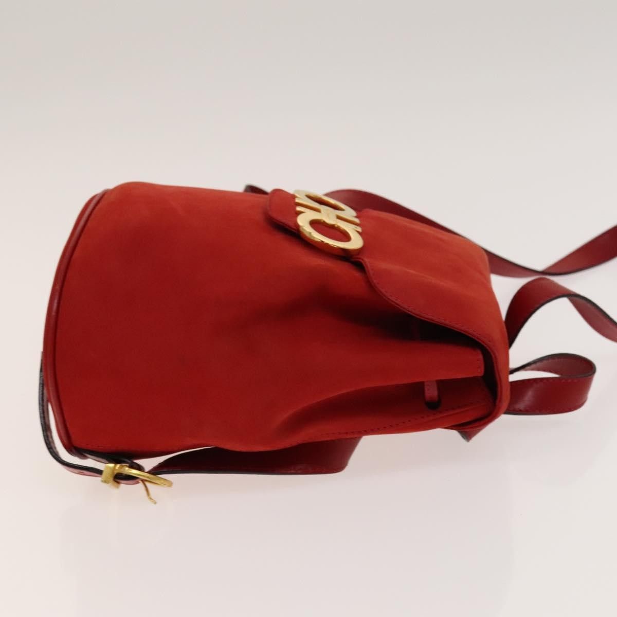 Salvatore Ferragamo Salvatore Ferragamo Gancini Flap Drawstring Suede Size ONE SIZE - 3 Thumbnail
