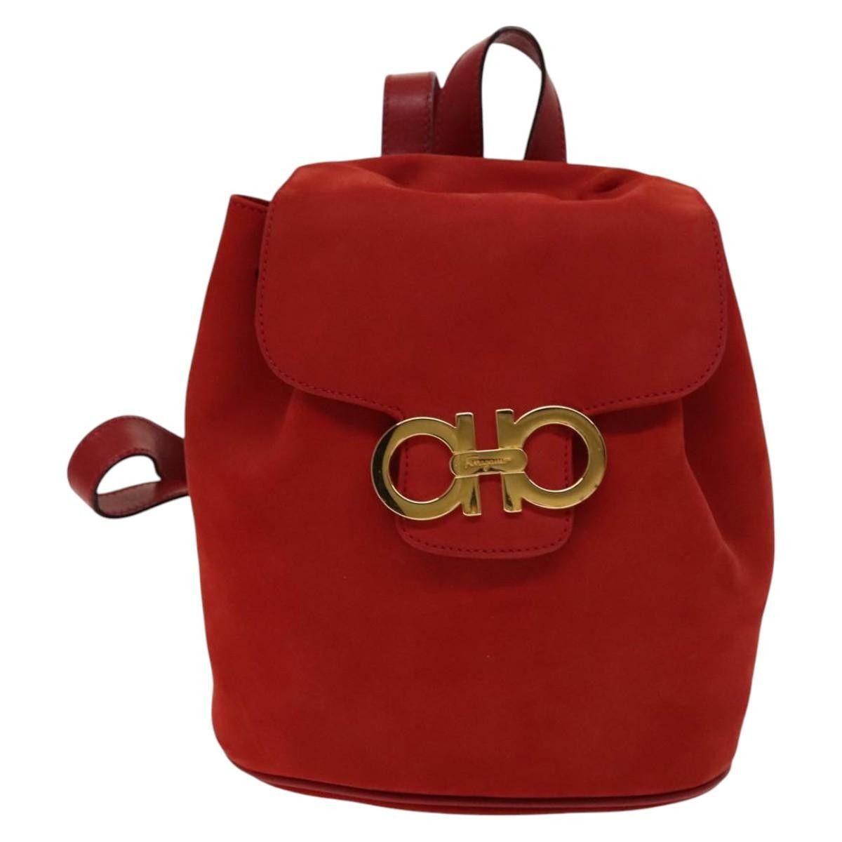 Salvatore Ferragamo Salvatore Ferragamo Gancini Flap Drawstring Suede Size ONE SIZE - 15 Thumbnail