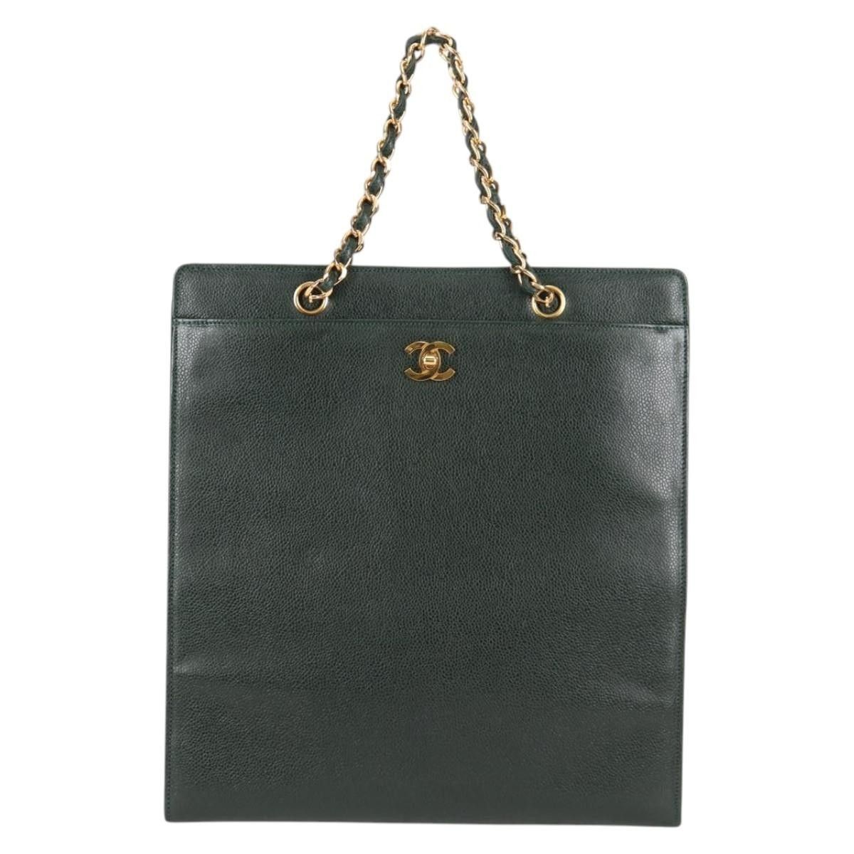 Chanel Chanel Vintage CC Lock Pocket Chain Tote Caviar Size ONE SIZE - 15 Thumbnail