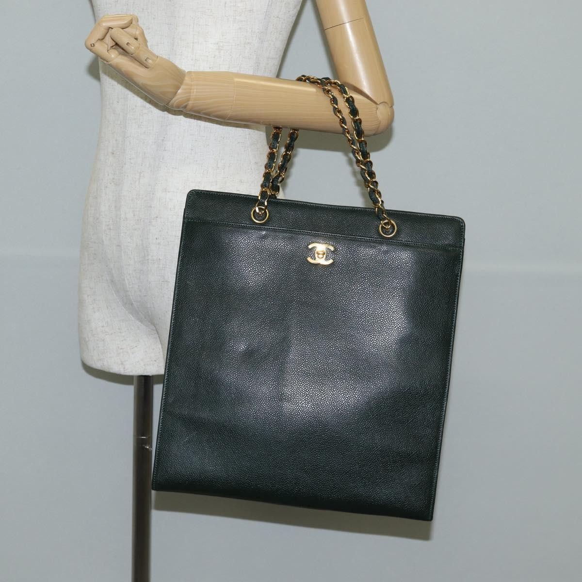 Chanel Chanel Vintage CC Lock Pocket Chain Tote Caviar Size ONE SIZE - 14 Thumbnail