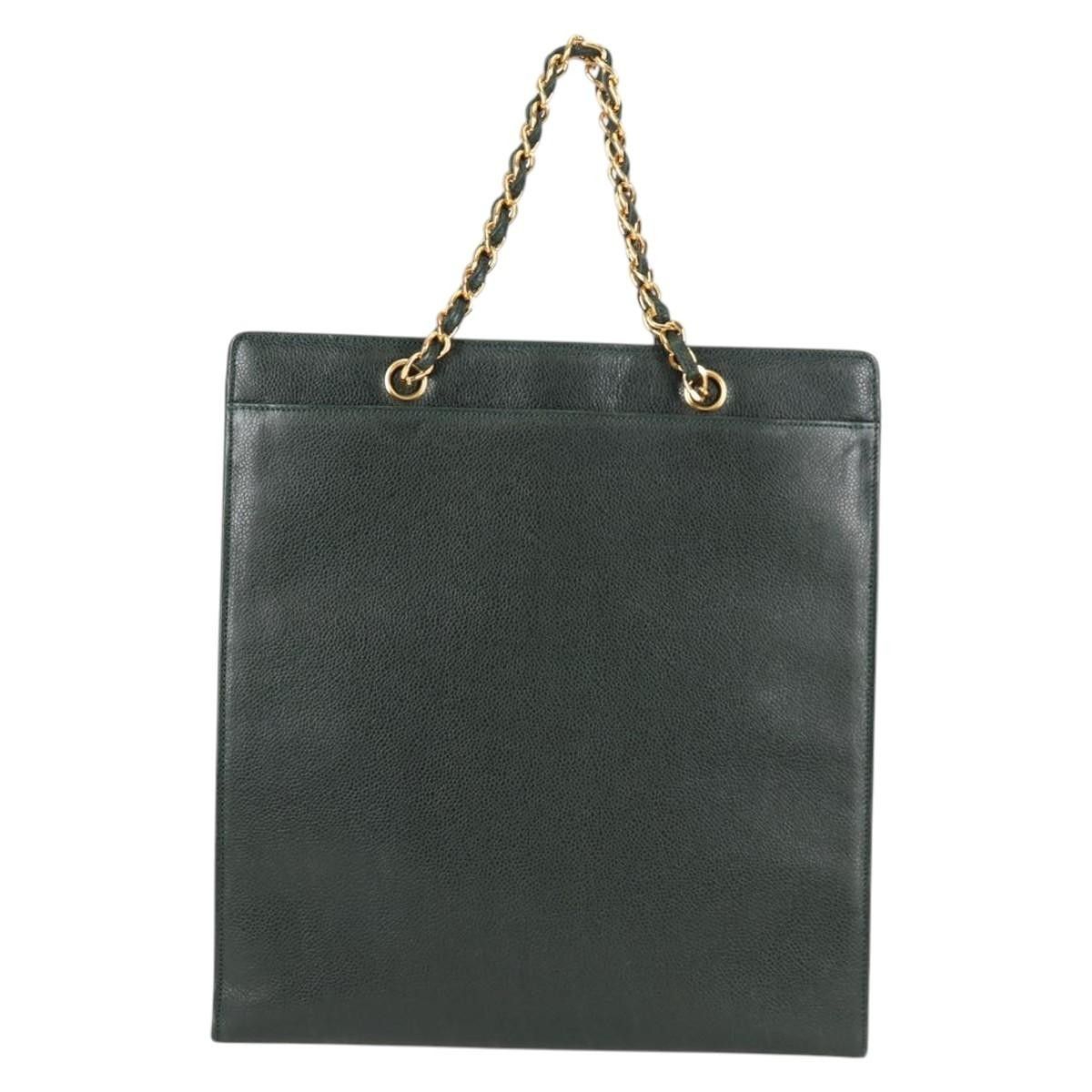 Chanel Chanel Vintage CC Lock Pocket Chain Tote Caviar Size ONE SIZE - 2 Thumbnail