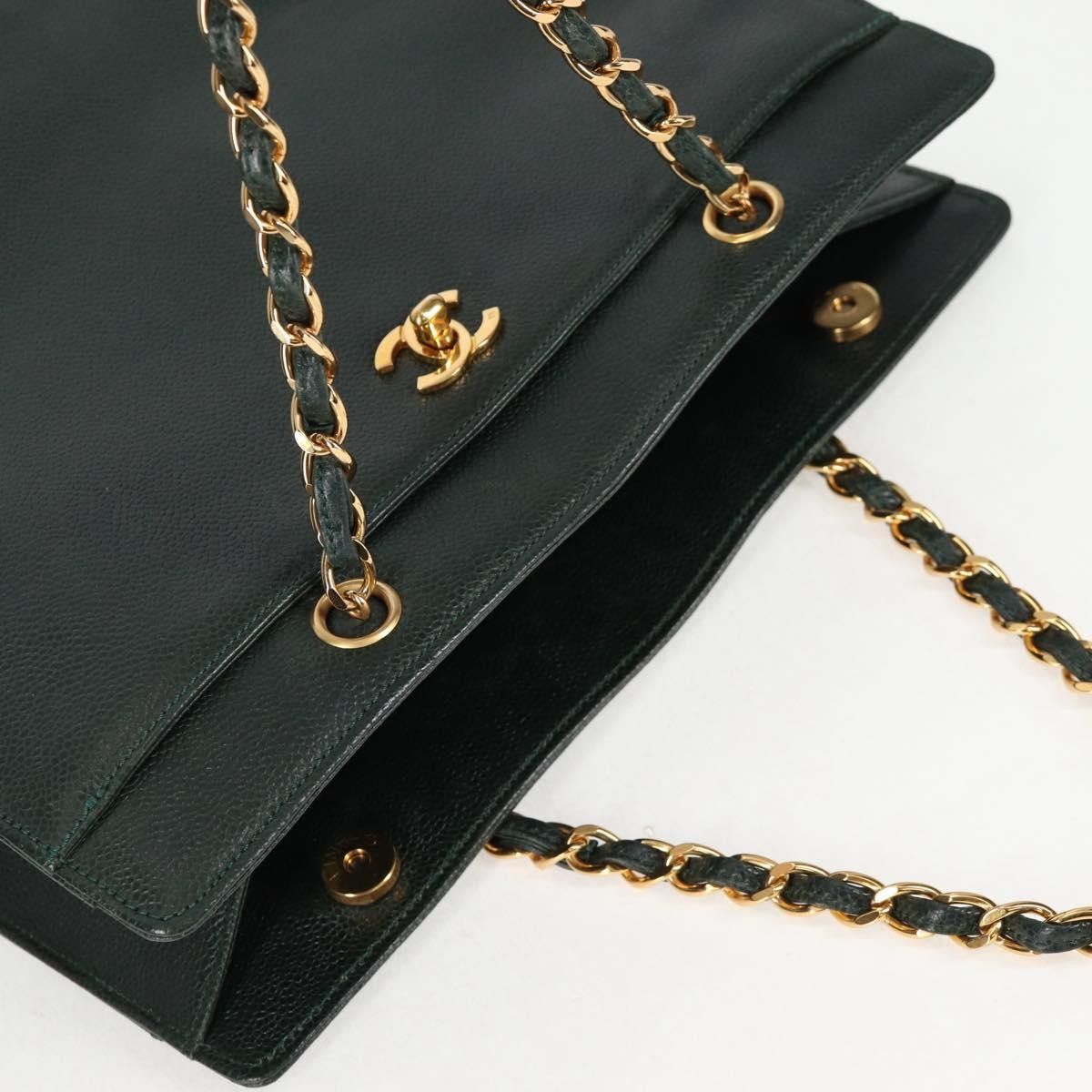 Chanel Chanel Vintage CC Lock Pocket Chain Tote Caviar Size ONE SIZE - 13 Thumbnail