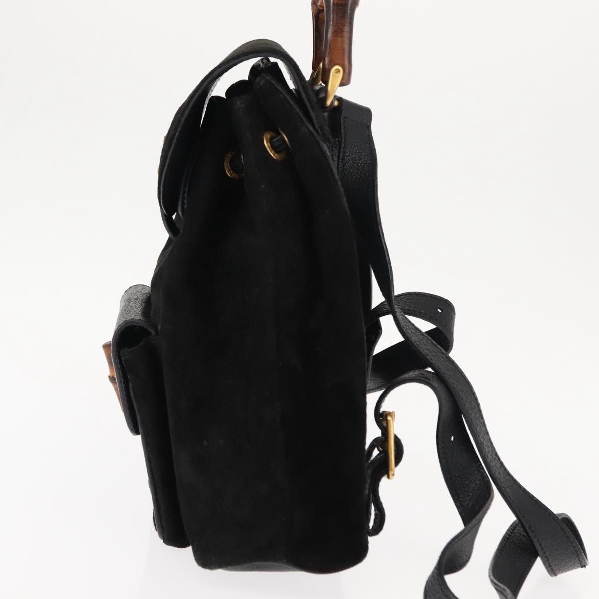 Gucci Gucci Vintage Bamboo Backpack Suede Size ONE SIZE - 3 Thumbnail