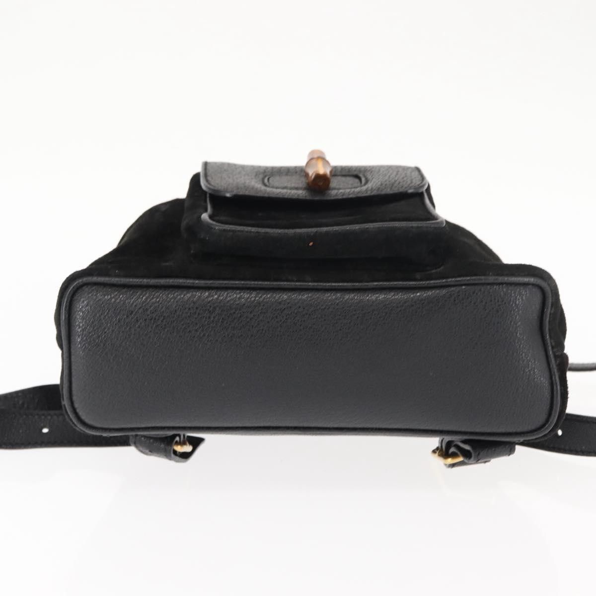 Gucci Gucci Vintage Bamboo Backpack Suede Size ONE SIZE - 18 Thumbnail
