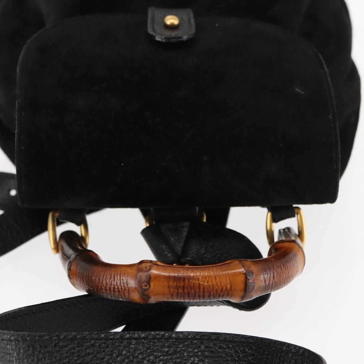 Gucci Gucci Vintage Bamboo Backpack Suede Size ONE SIZE - 15 Thumbnail