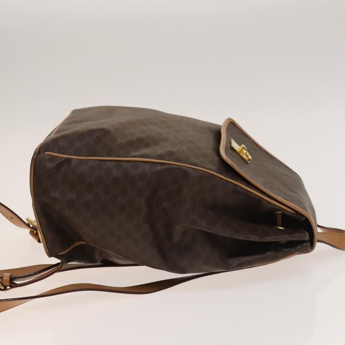Celine Celine Vintage Drawstring Flap Backpack Macadam Coated Canvas Size ONE SIZE - 3 Thumbnail