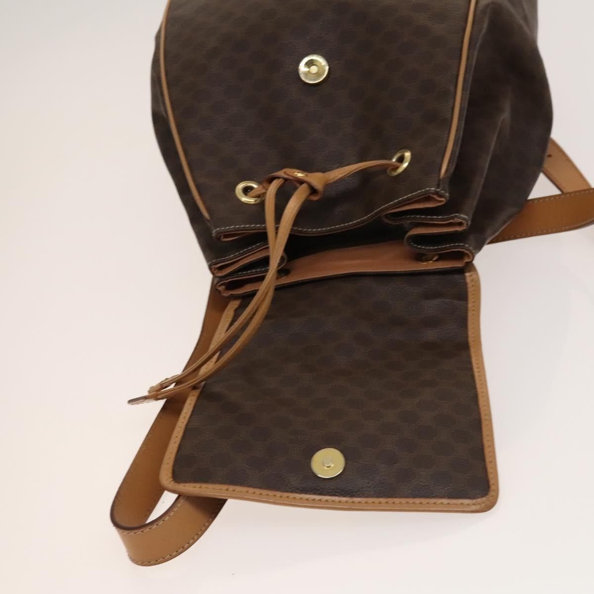 Celine Celine Vintage Drawstring Flap Backpack Macadam Coated Canvas Size ONE SIZE - 16 Thumbnail