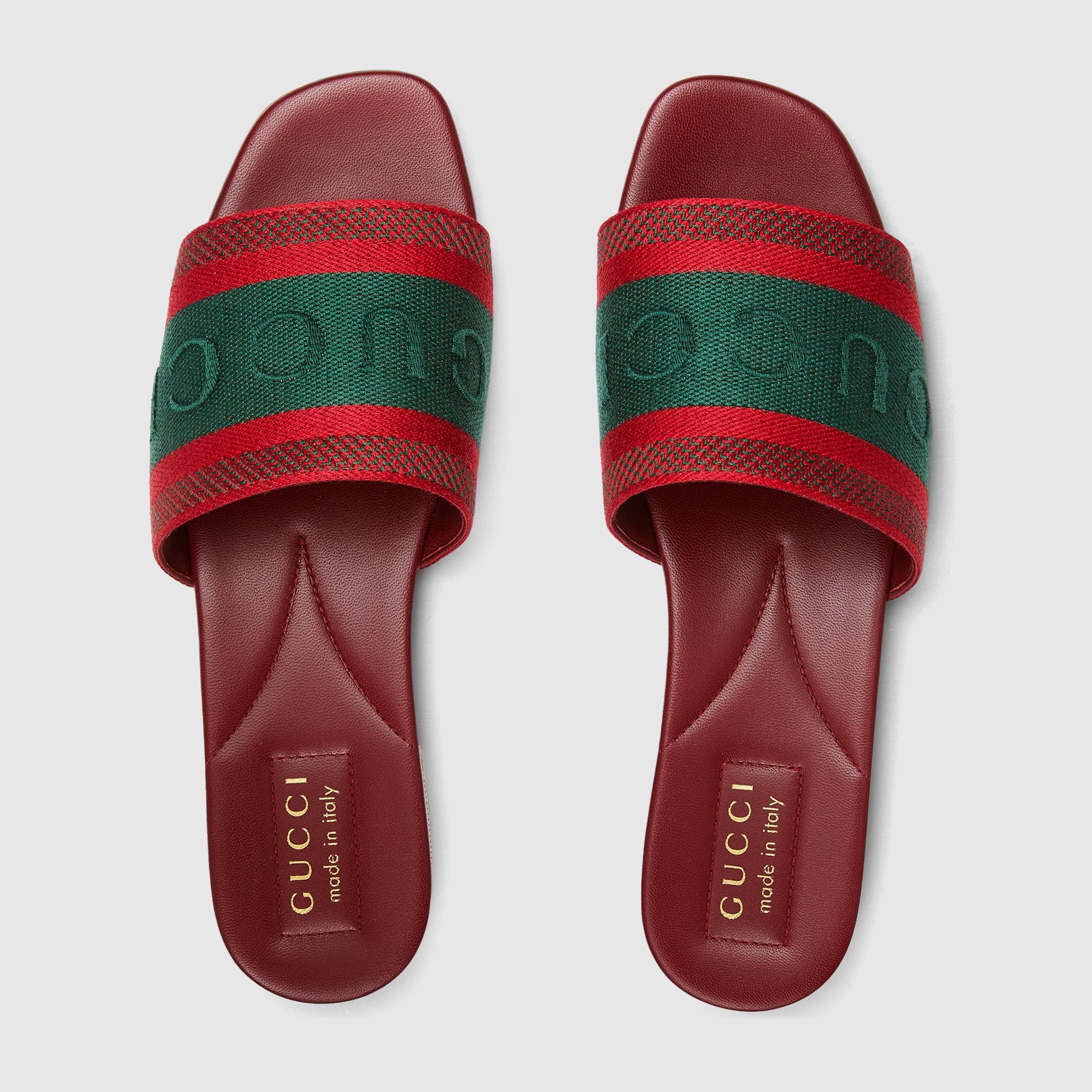Gucci Gucci Web Logo Slide Sandals SIZE 36.5 Size ONE SIZE - 3 Thumbnail