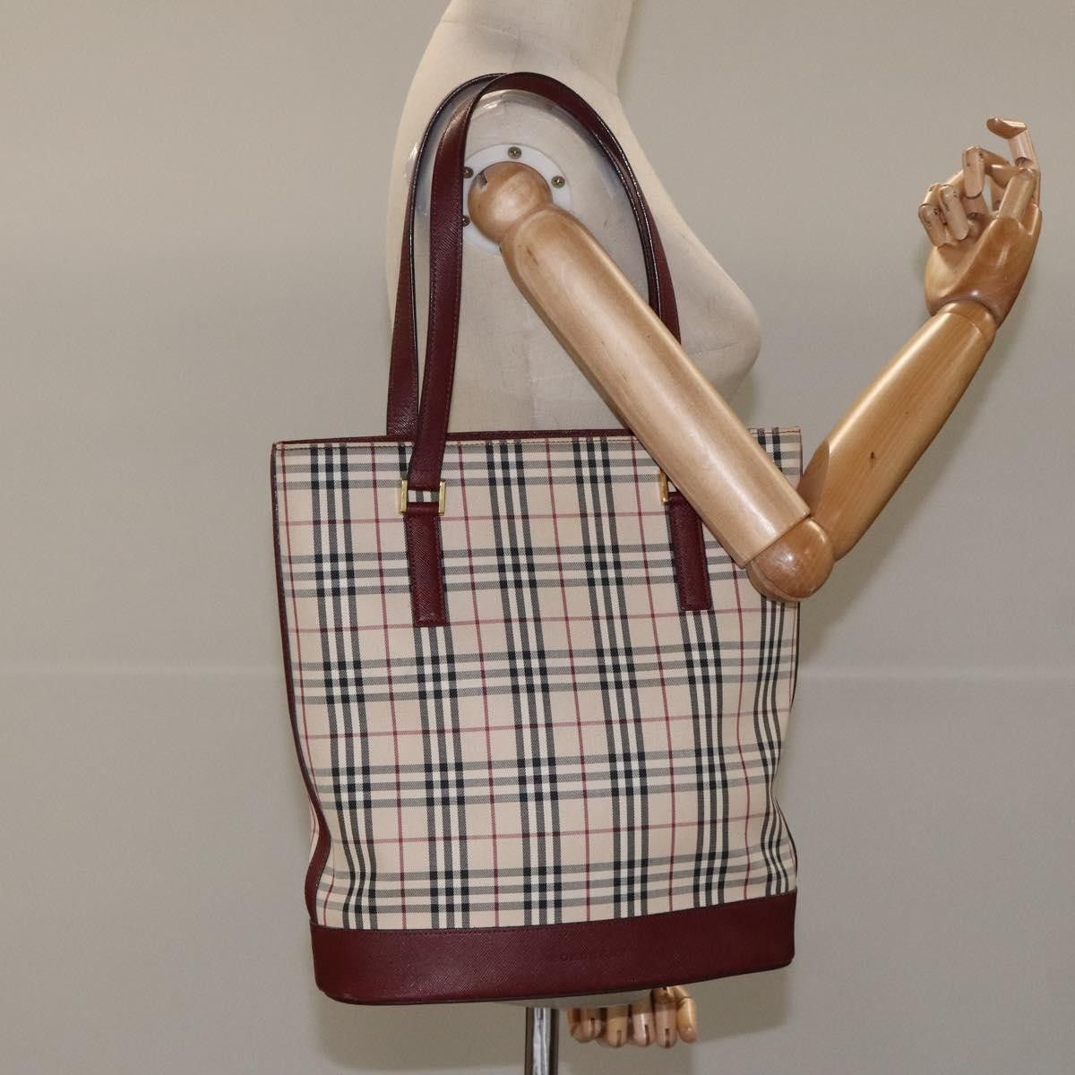 Burberry Burberry Nova Check Tote Canvas and Leather Size ONE SIZE - 12 Thumbnail