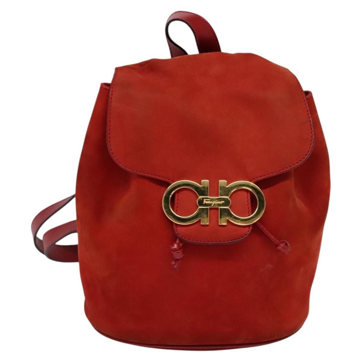 Salvatore Ferragamo Salvatore Ferragamo Gancini Backpack Suede Size ONE SIZE - 18 Thumbnail