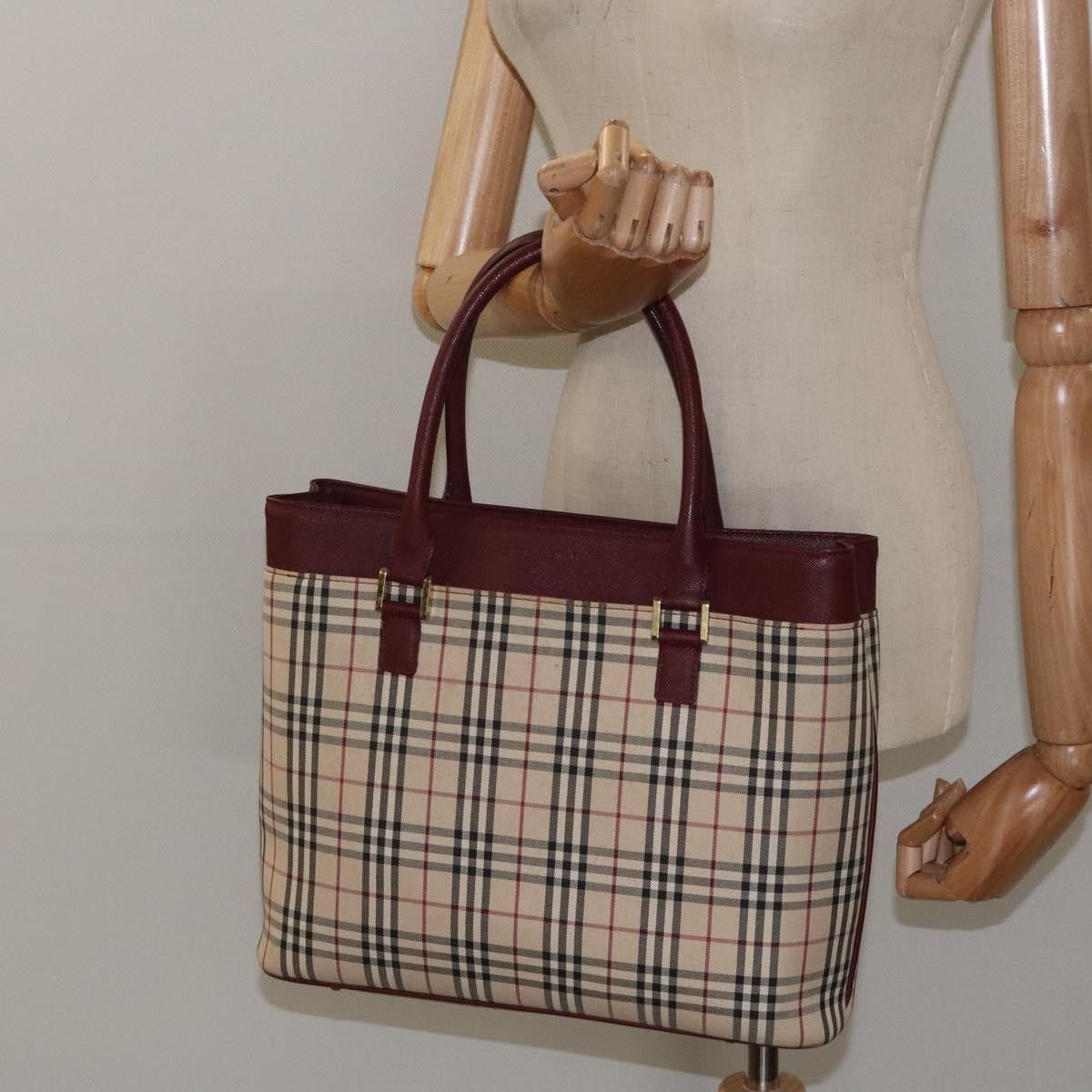 Burberry Burberry Nova Check Tote Canvas and Leather Size ONE SIZE - 12 Thumbnail