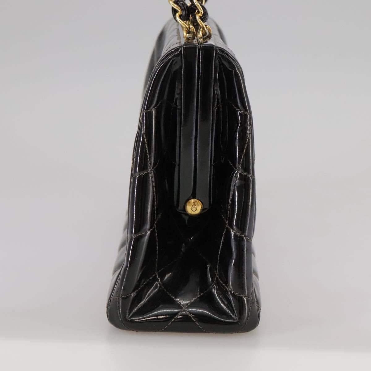 Chanel Chanel Vintage Chain Frame Bag Quilted Patent Size ONE SIZE - 4 Thumbnail