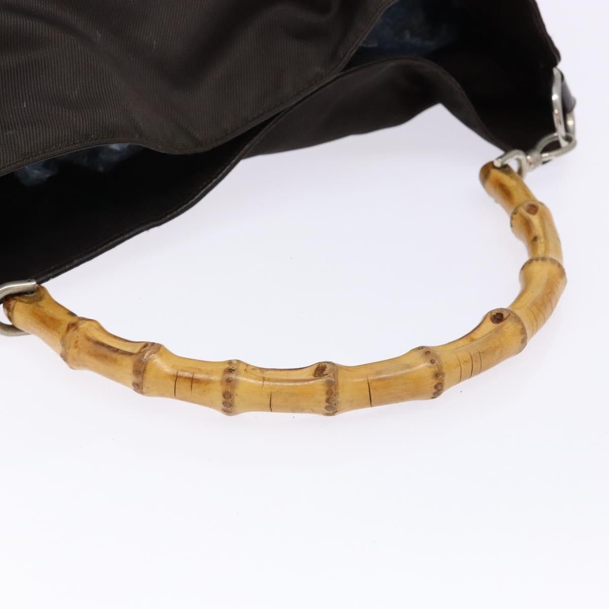 Gucci Gucci Vintage Bamboo Shoulder Bag Nylon Size ONE SIZE - 8 Thumbnail