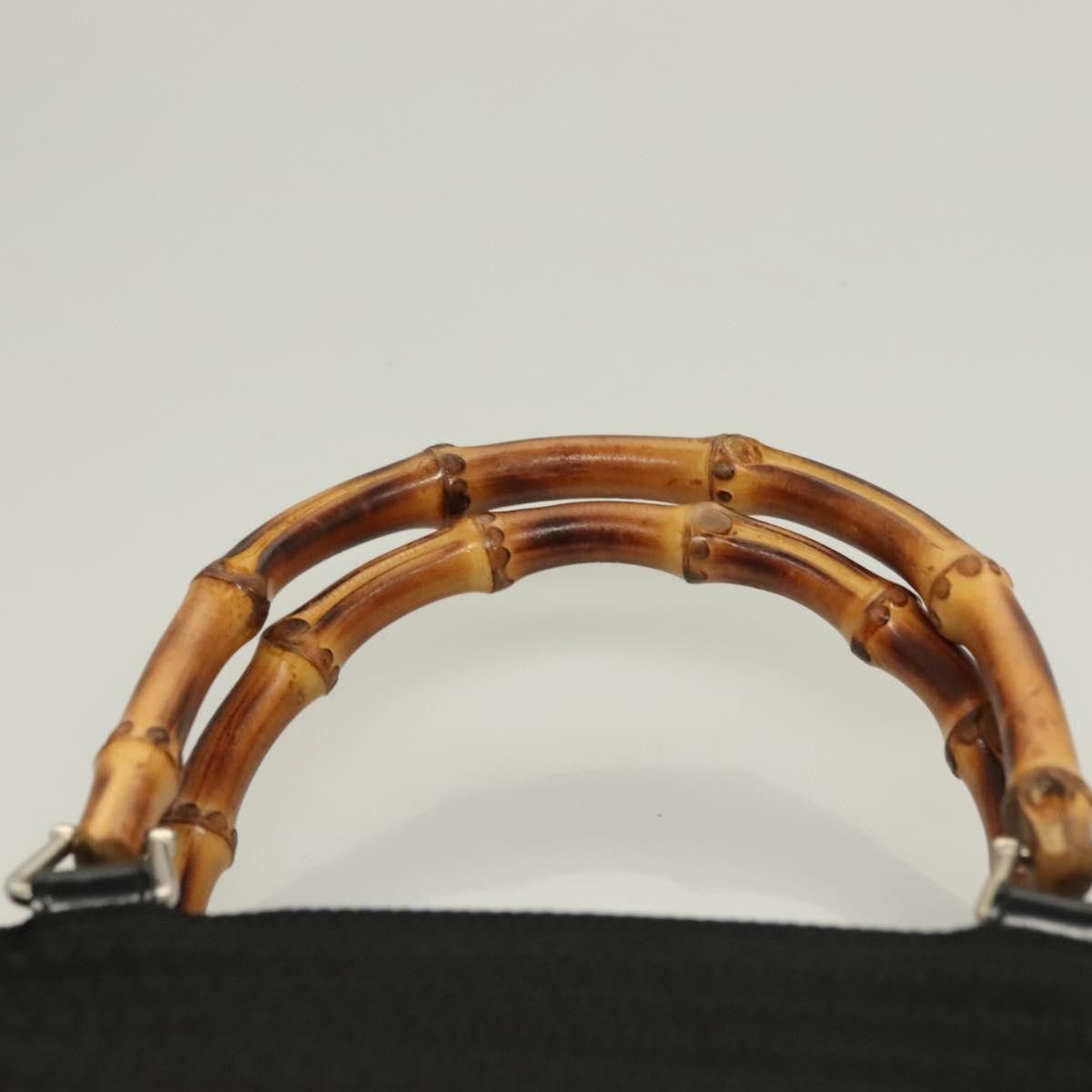 Gucci Gucci Vintage Bamboo Handle Bag Nylon Size ONE SIZE - 17 Thumbnail