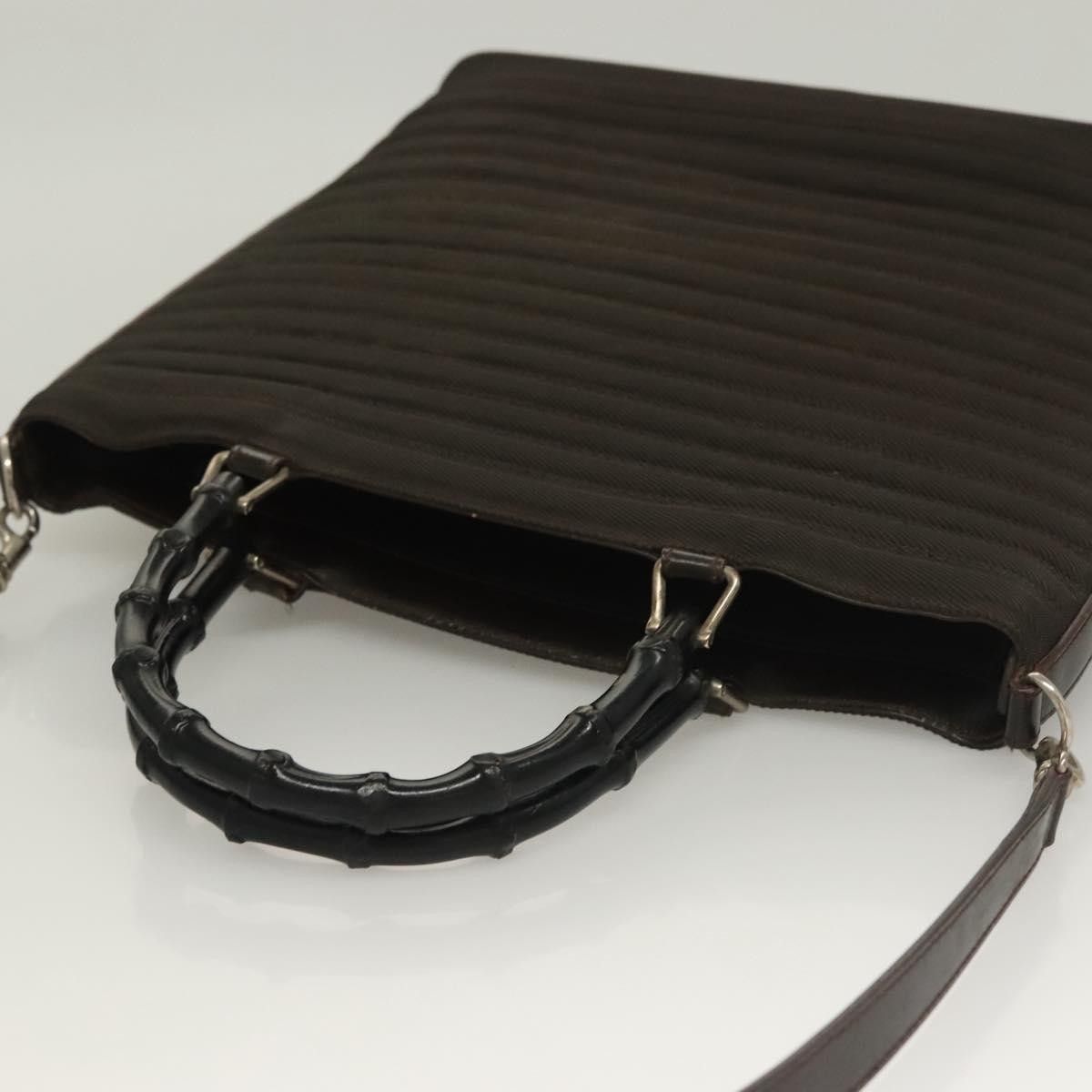Gucci Gucci Vintage Bamboo Handle Bag Nylon Size ONE SIZE - 17 Thumbnail