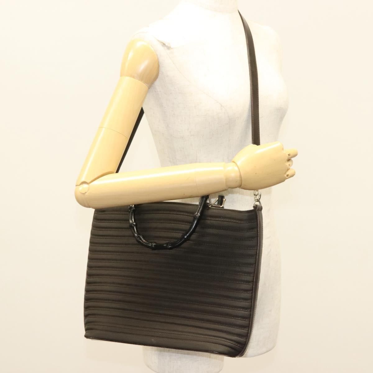 Gucci Gucci Vintage Bamboo Handle Bag Nylon Size ONE SIZE - 15 Thumbnail