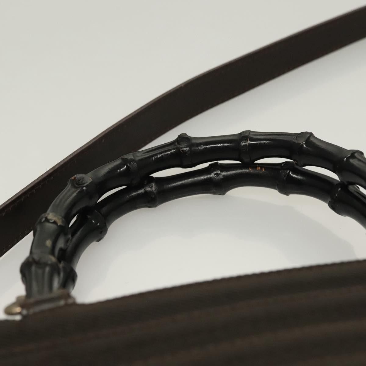 Gucci Gucci Vintage Bamboo Handle Bag Nylon Size ONE SIZE - 19 Thumbnail