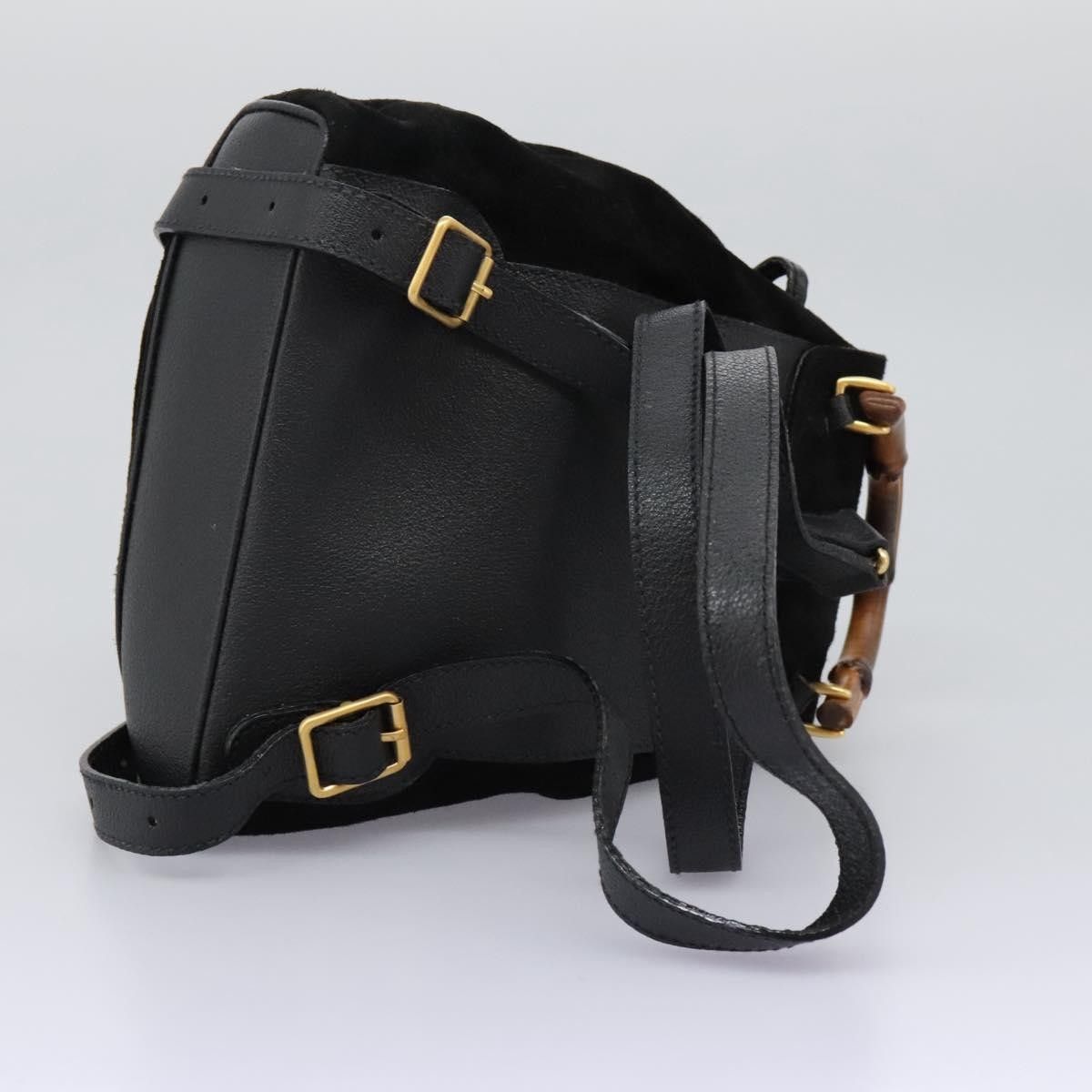 Gucci Gucci Vintage Bamboo Backpack Suede Size ONE SIZE - 17 Thumbnail