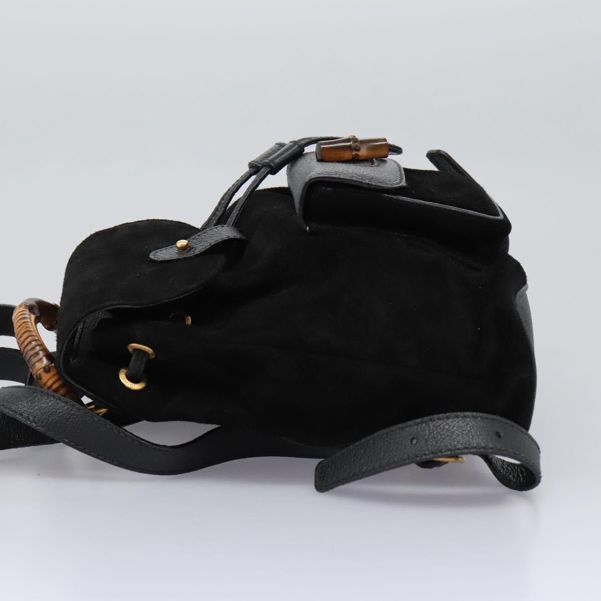 Gucci Gucci Vintage Bamboo Backpack Suede Size ONE SIZE - 3 Thumbnail