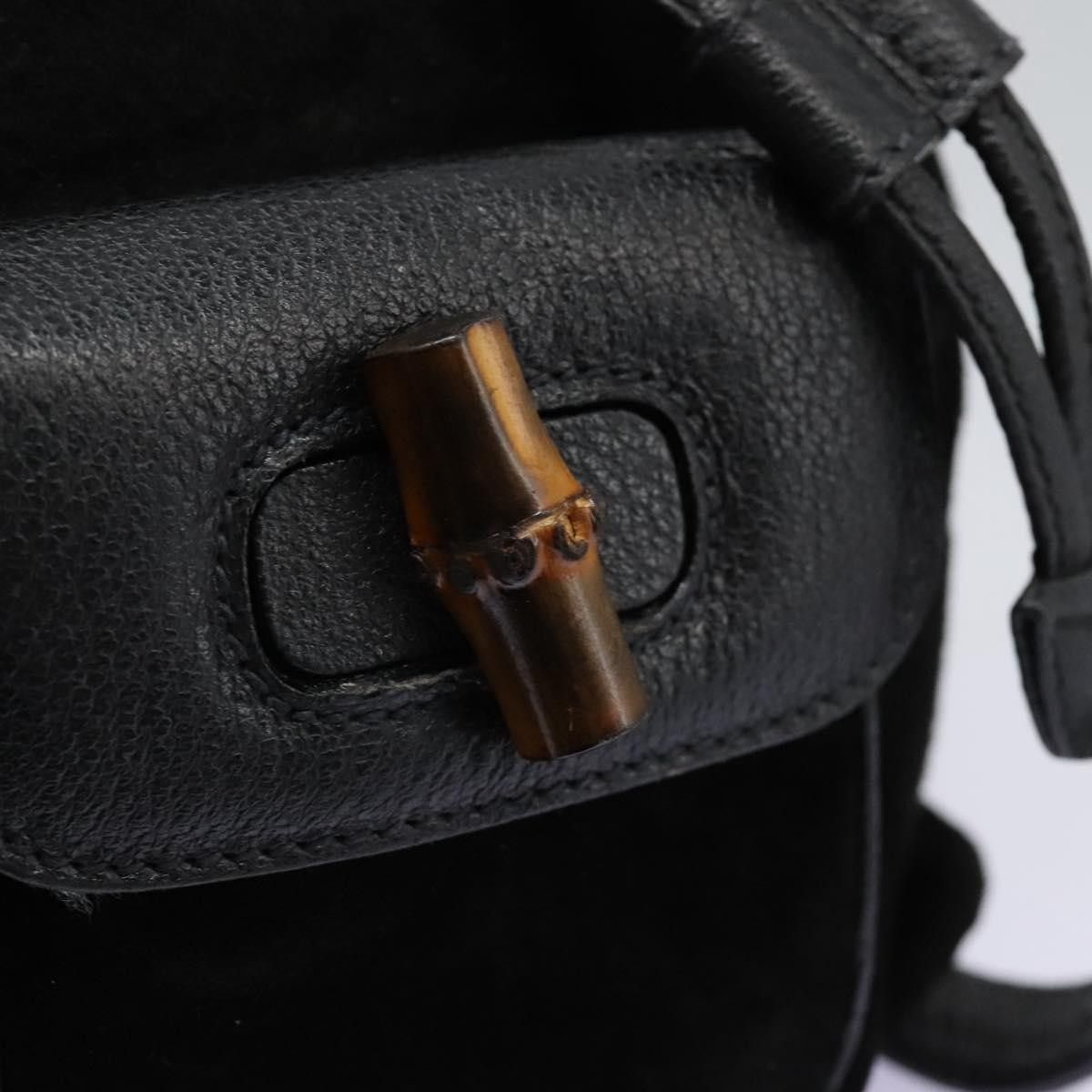 Gucci Gucci Vintage Bamboo Backpack Suede Size ONE SIZE - 20 Thumbnail
