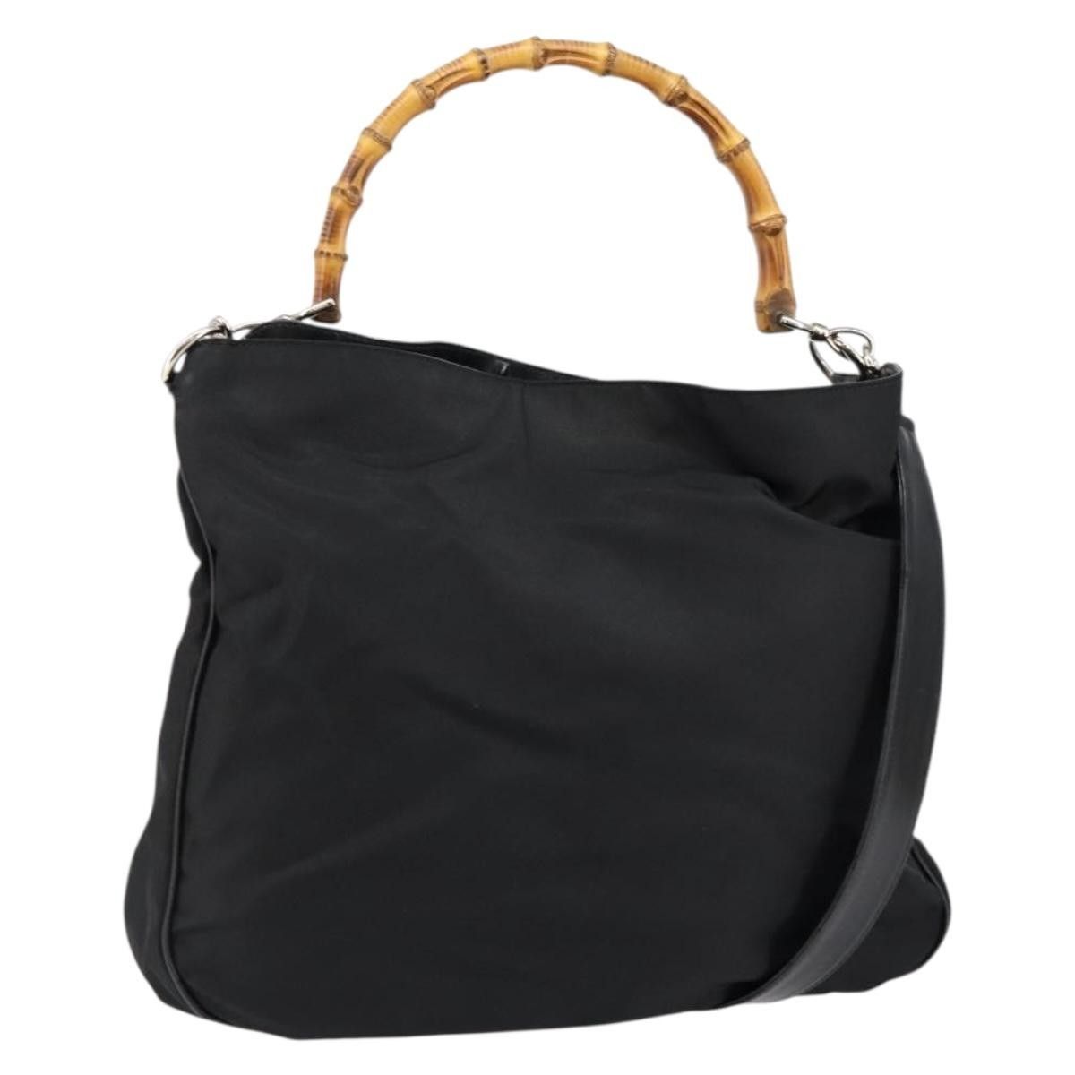 Gucci Gucci Vintage Bamboo Handle Open Hobo Nylon Size ONE SIZE - 19 Thumbnail