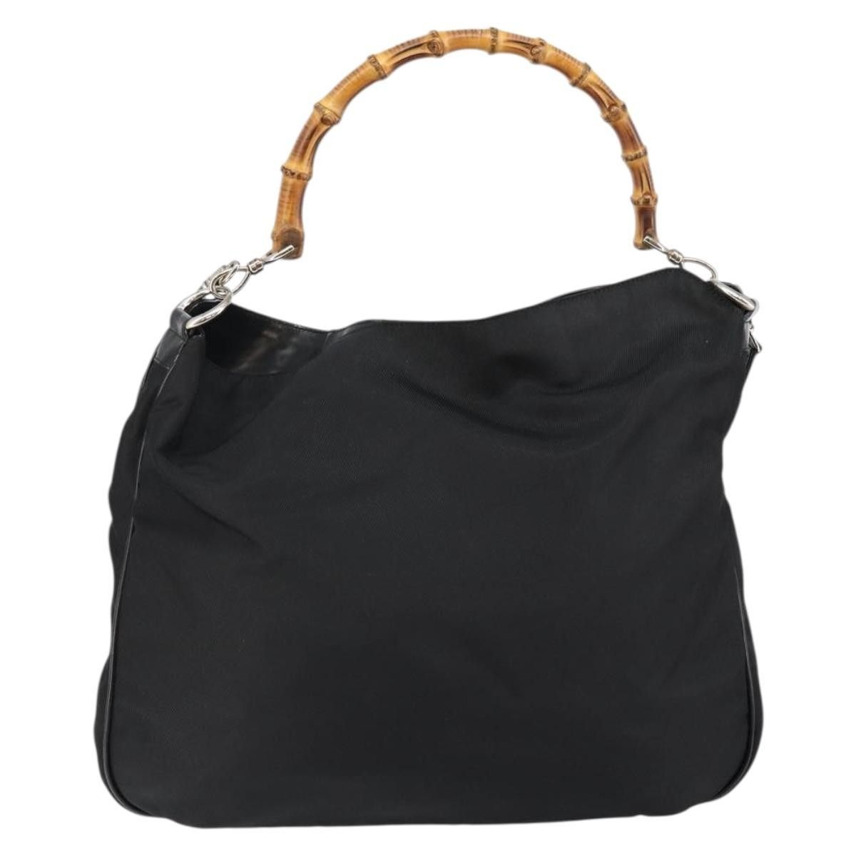 Gucci Gucci Vintage Bamboo Handle Open Hobo Nylon Size ONE SIZE - 2 Thumbnail