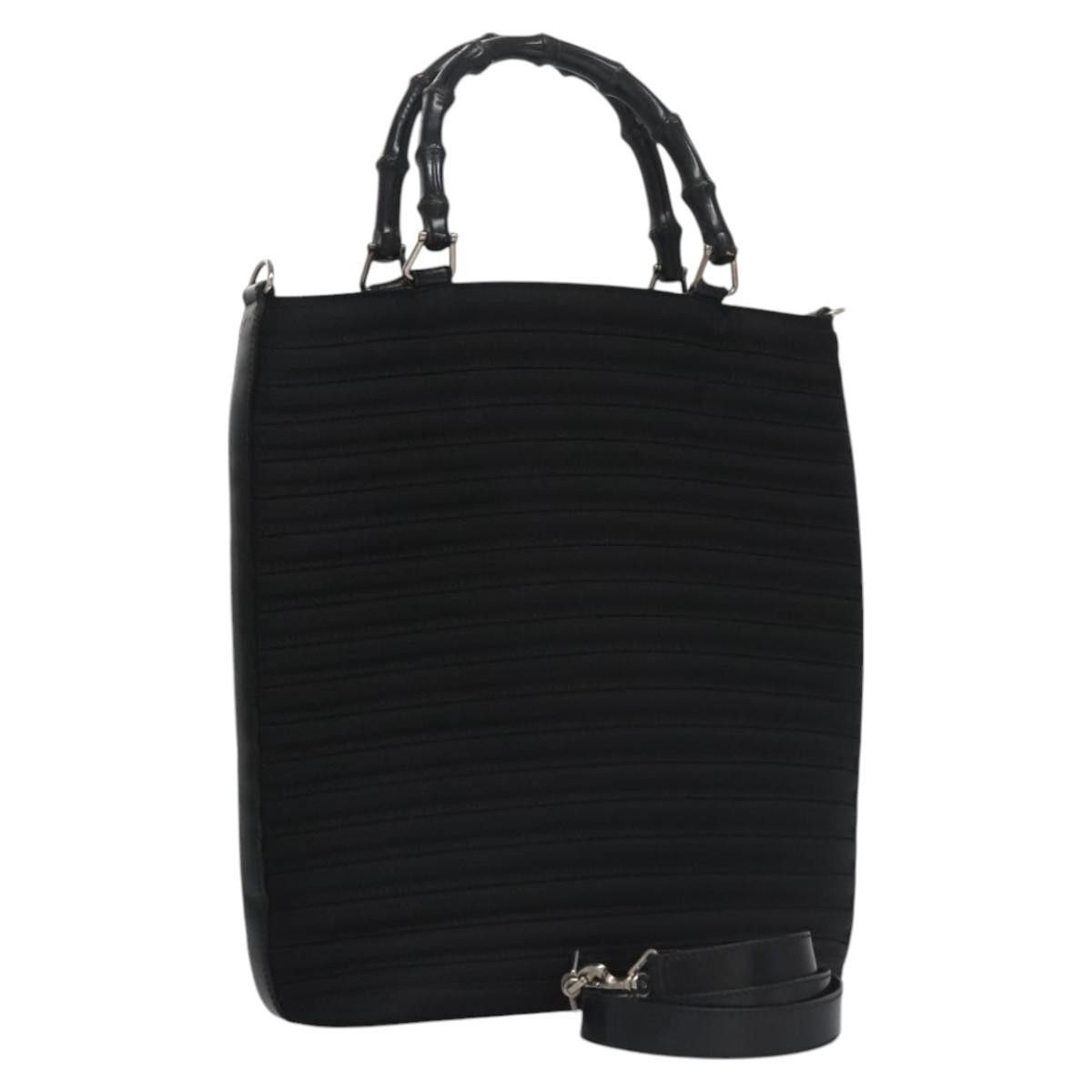 Gucci Gucci Vintage Bamboo Handle Bag Nylon Size ONE SIZE - 19 Thumbnail