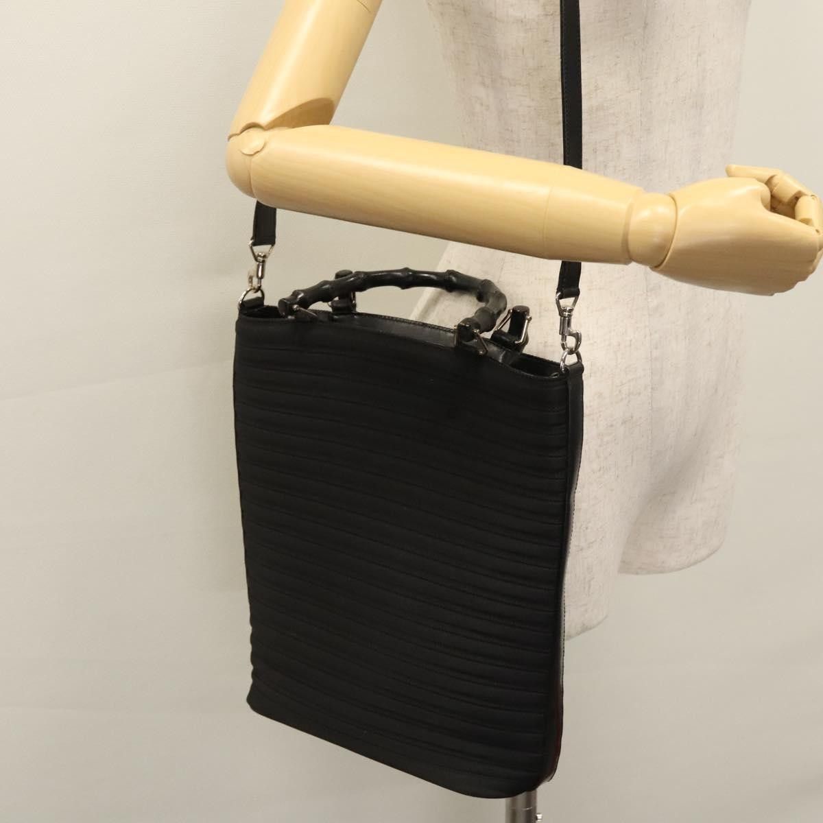 Gucci Gucci Vintage Bamboo Handle Bag Nylon Size ONE SIZE - 14 Thumbnail