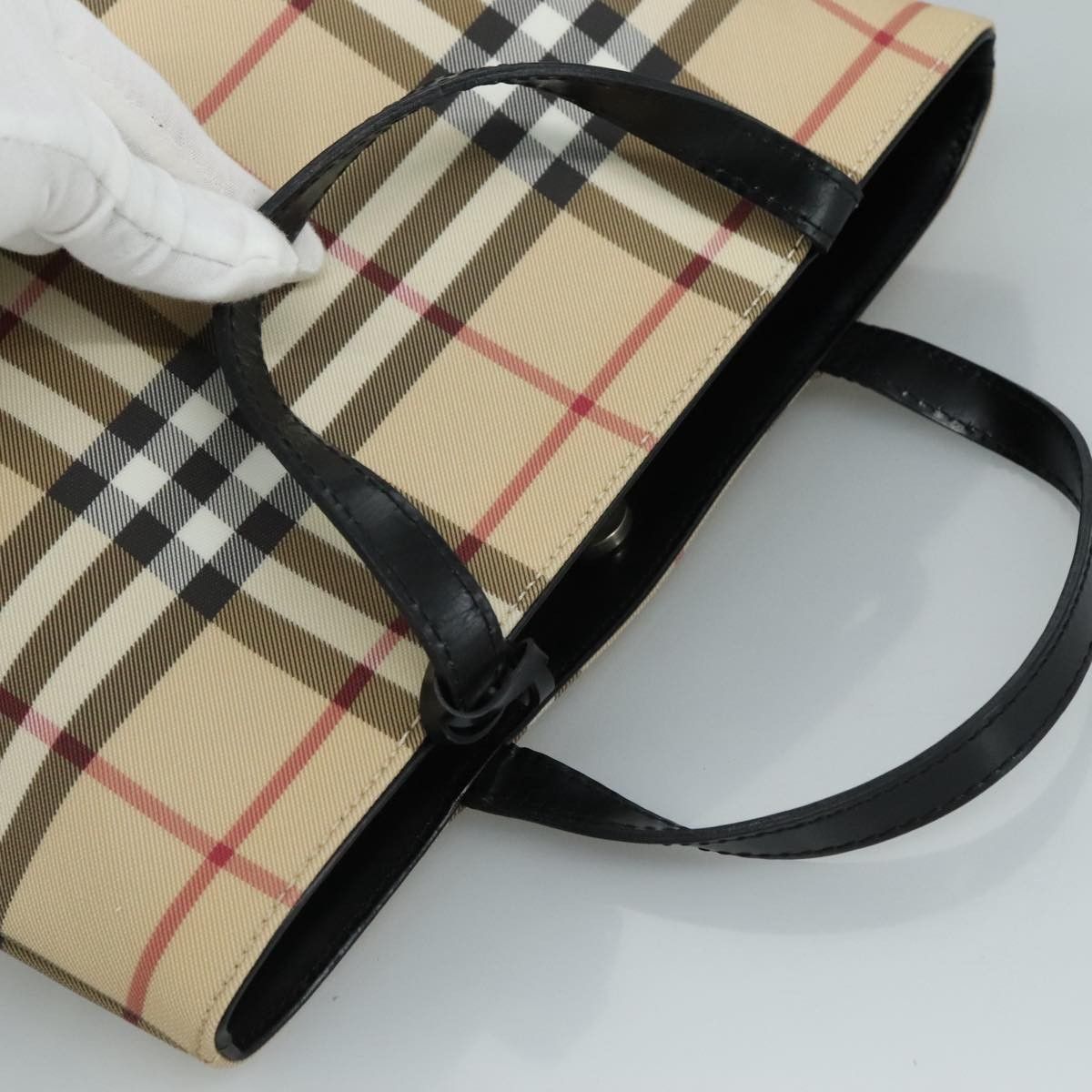 Burberry Burberry Top Handle Tote Nova Check Canvas Size ONE SIZE - 15 Thumbnail