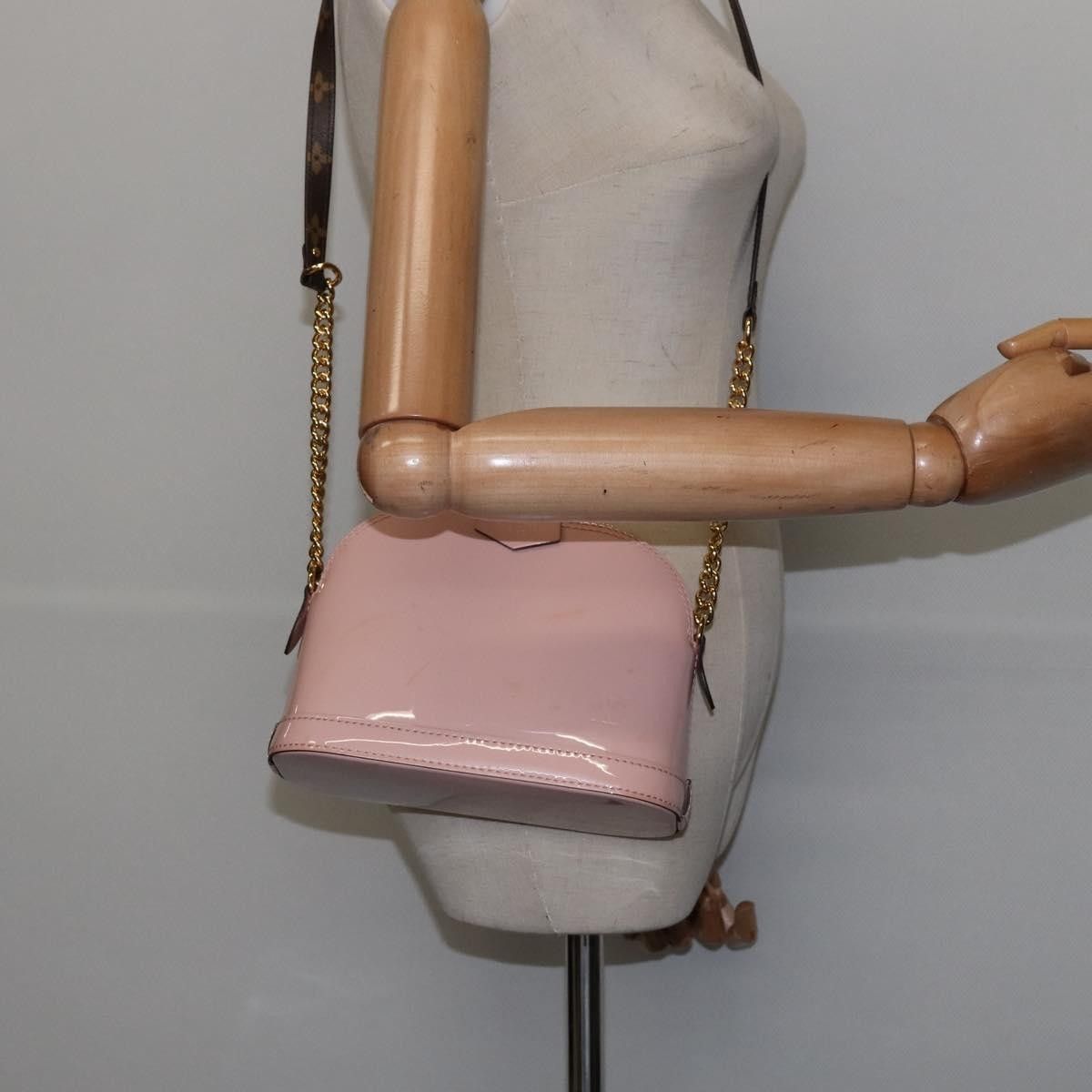 Louis Vuitton Louis Vuitton Alma Chain Handbag Vernis with Monogram Canvas Size ONE SIZE - 13 Thumbnail