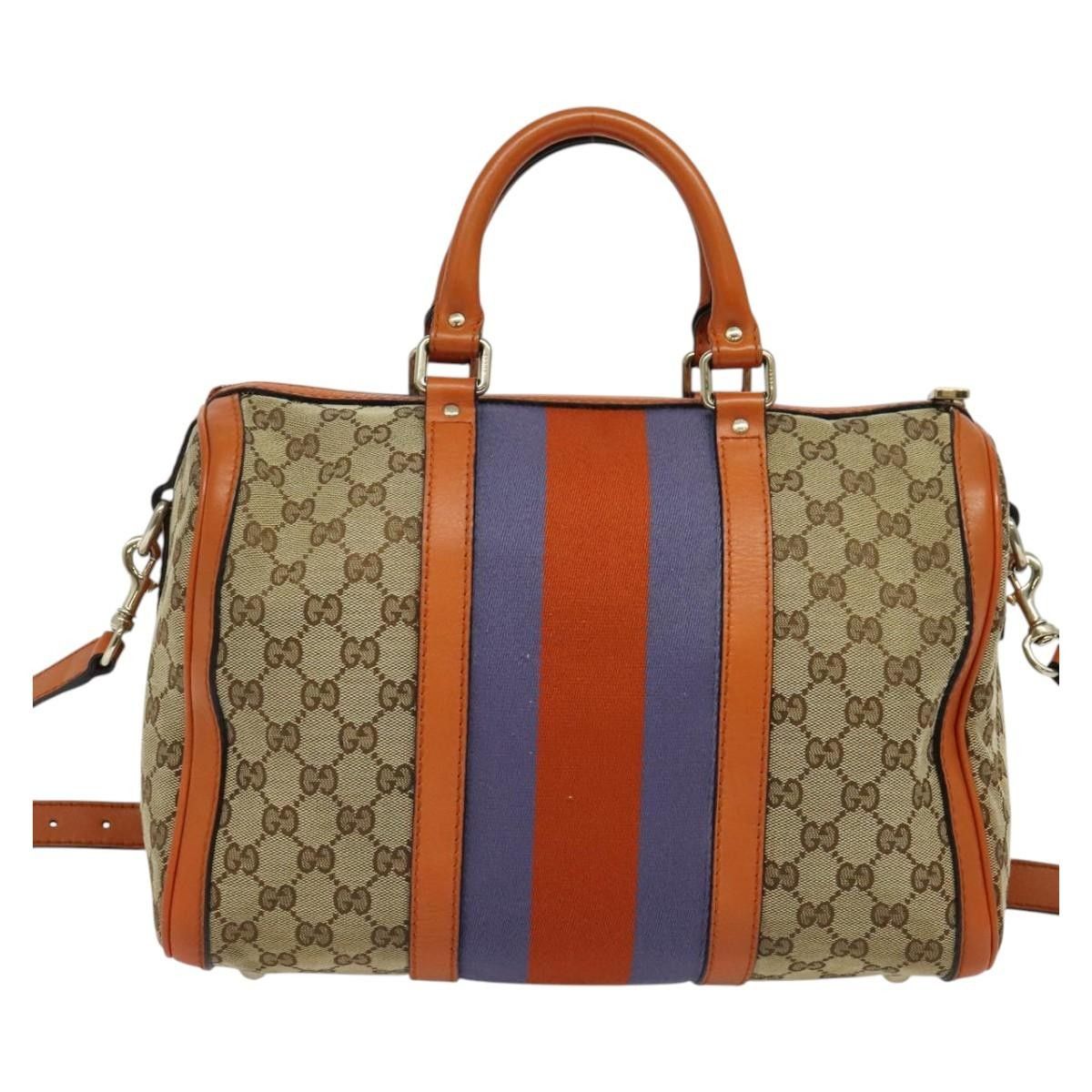 Gucci Gucci Vintage Web Boston Bag GG Canvas Size ONE SIZE - 2 Thumbnail