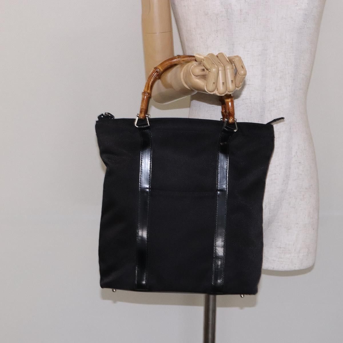 Gucci Gucci Vintage Bamboo Handle Tote Nylon Size ONE SIZE - 14 Thumbnail
