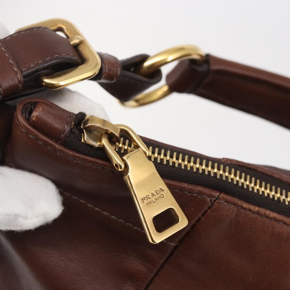 Prada Prada Zip Top Hobo Vitello Daino Size ONE SIZE - 13 Thumbnail