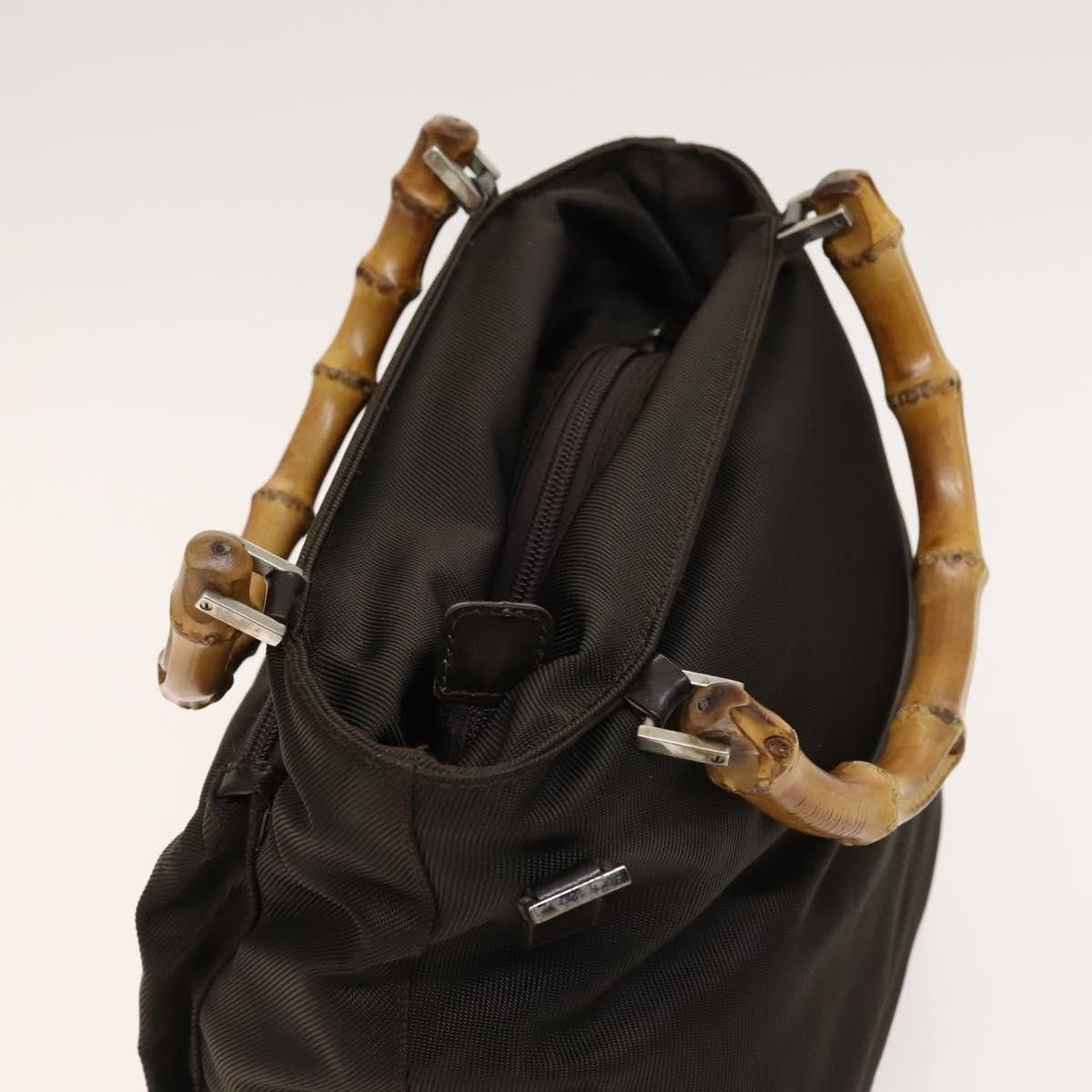 Gucci Gucci Vintage Bamboo Handle Bag Nylon Size ONE SIZE - 13 Thumbnail