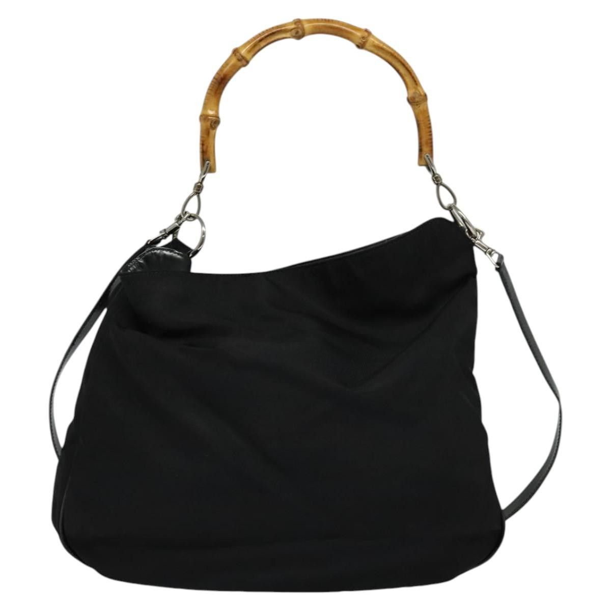 Gucci Gucci Vintage Bamboo Shoulder Bag Nylon Size ONE SIZE - 18 Thumbnail