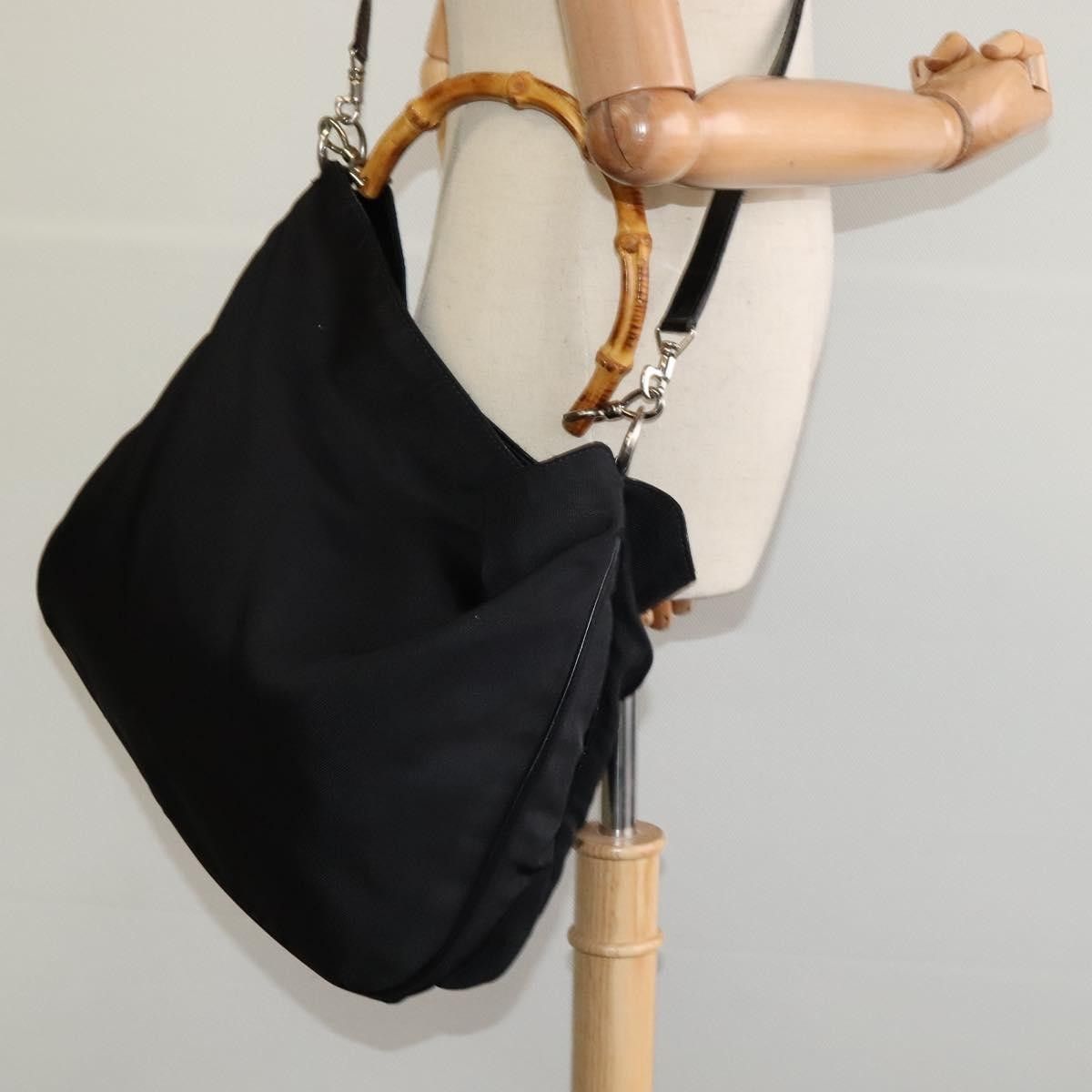 Gucci Gucci Vintage Bamboo Shoulder Bag Nylon Size ONE SIZE - 13 Thumbnail