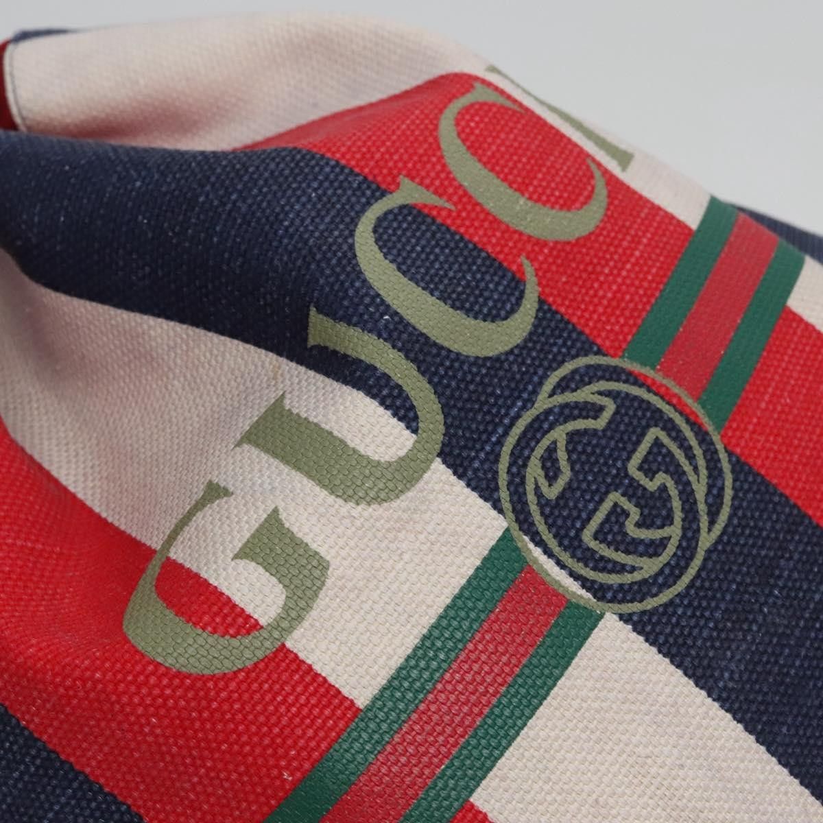 Gucci Gucci Logo Drawstring Backpack Striped Canvas Size ONE SIZE - 19 Thumbnail